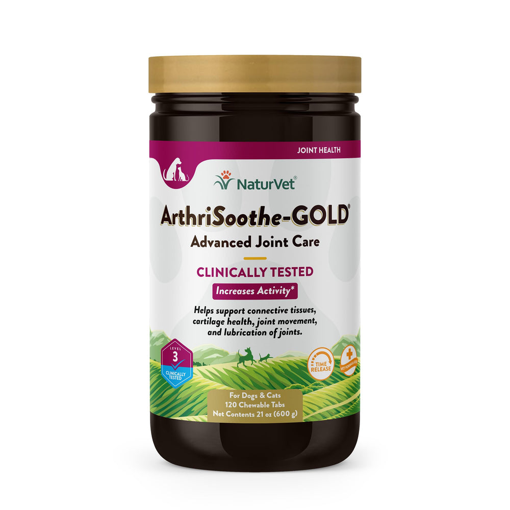 NaturVet ArthriSoothe-GOLD botella con etiqueta, apoyo a la movilidad de mascotas