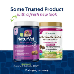 NaturVet ArthriSoothe-Gold empaque frontal del producto para perros.
