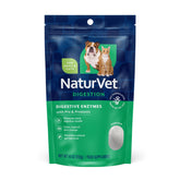 NaturVet Enzimas Digestivas: botella de polvo para apoyo digestivo en perros y gatos.