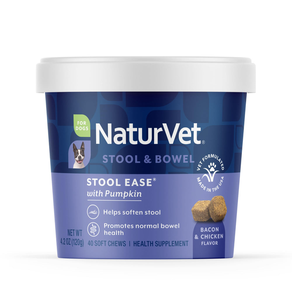 NaturVet Facilidad Digestiva para Perros, envase de 40 gomitas, apoyo digestivo suave.
