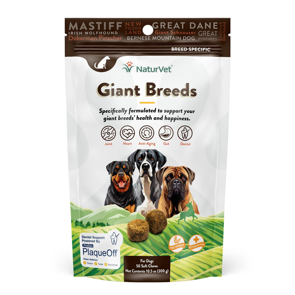 NaturVet para razas gigantes, masticables para articulaciones sanas y movilidad