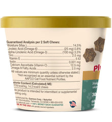 NaturVet gomitas suaves para gatos, favorecen el brillo del pelaje y la salud de la piel.