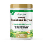 NaturVet probioticos PB6 en botella para digestión suave en mascotas.
