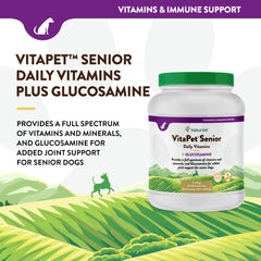 NaturVet VitaPet Senior Glucosamina Tabletas apoyo a la movilidad