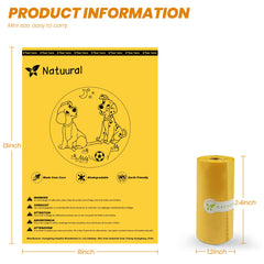 Natuural bolsas biodegradables de maiz para mascotas