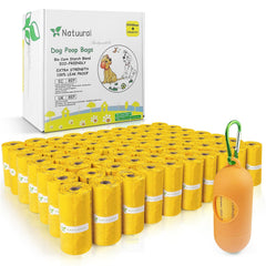 Bolsas biodegradables de Natuural para excrementos de perros, con gran capacidad y protección de olores.