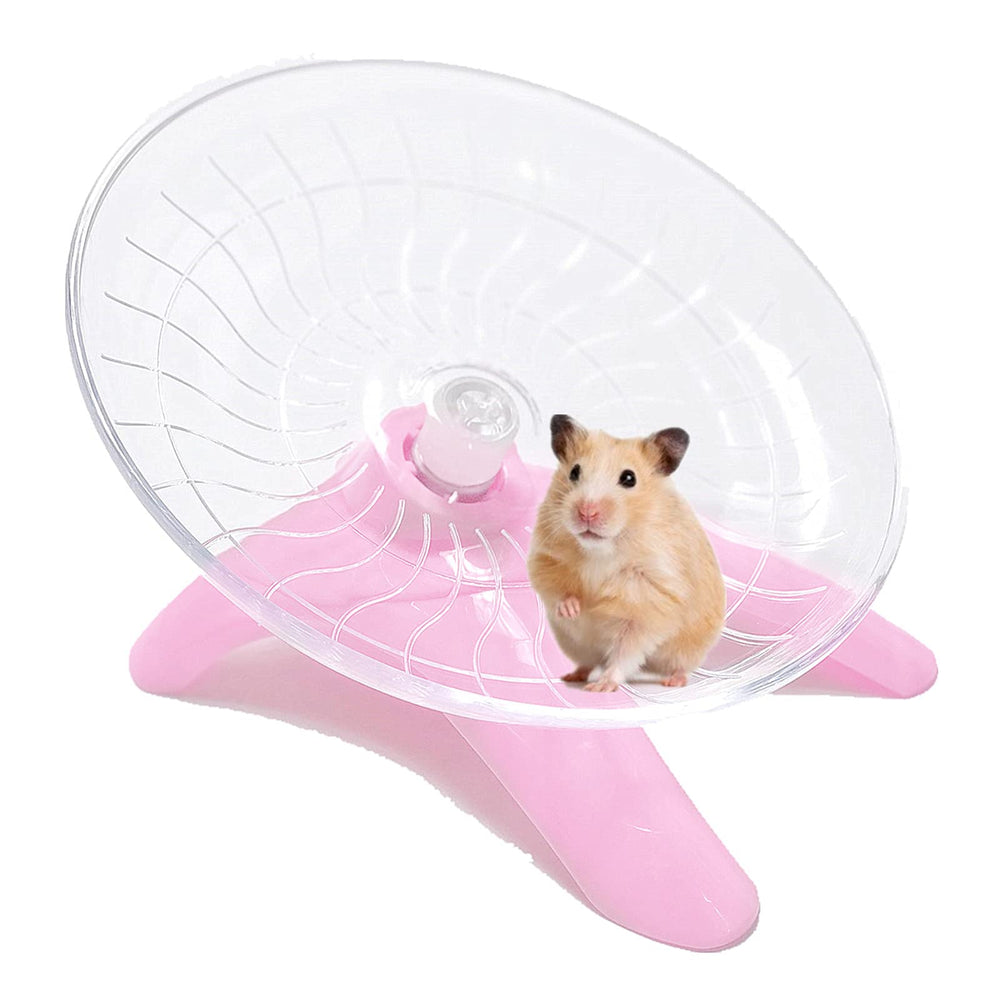 Nawhed rueda voladora silenciosa para hamster, rosa, uso diario sin ruidos.