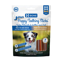 N-Bone Jumbo Puppy Teething Sticks peanut butter, soothing growing teeth for puppies