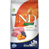 N&D Mini croquetas en cuenco con cordero y arándano para perro activo.