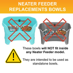 Conjunto de dos cuencos Neater Pet Brands para comida y agua.