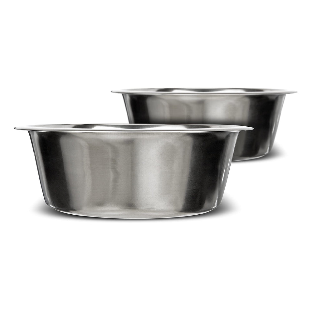 Cuencos de Neater Pet Brands en acero inoxidable, duraderos y fáciles de limpiar para uso diario.
