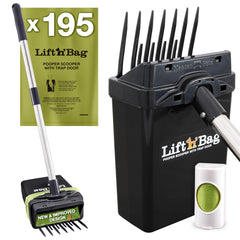 Neater Pet Lift N’ Bag 2.0 en uso con una mano para limpieza rápida