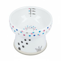 Necoichi tazón agua gato, cerámico elevado para beber cómodo.
