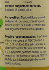 Nekton Gelb – plumas amarillas más vivas gracias al producto