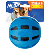 Nerf Dog: bola de goma azul ideal para mordida y juego interactivo.