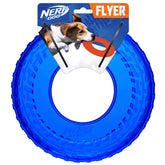 Nerf Dog disco volador azul translúcido, visible para rastrear durante el juego al aire libre