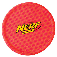 Nerf Dog Nylon Flyer, disco volador rojo, fácil de seguir durante el lanzamiento.