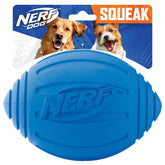 Nerf Dog Pelota Ridged Sonido azul, ideal para buscar y jugar al aire libre.