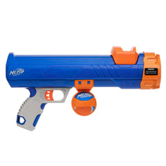 Nerf Dog Tennis Ball Blaster compacto frontal para juego rápido y seguro