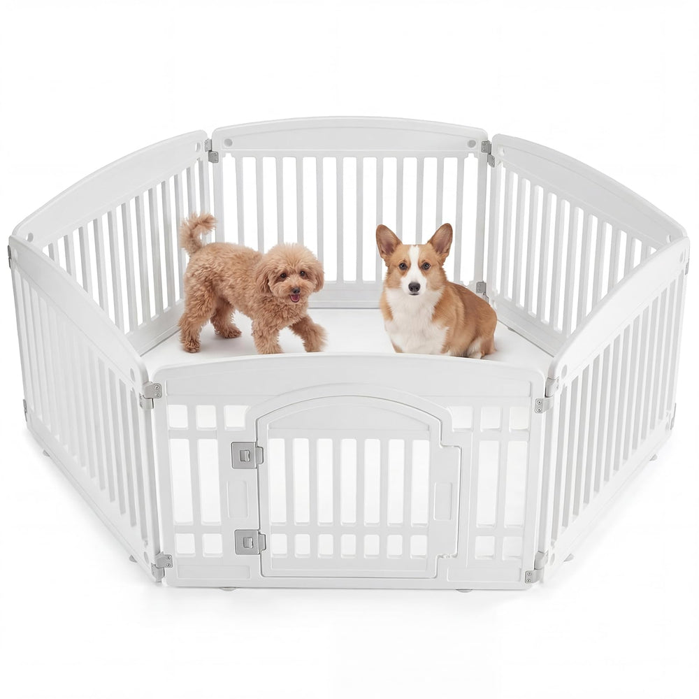 NEWBULIG corral de 6 paneles de 24in para perros, espacio seguro para jugar.