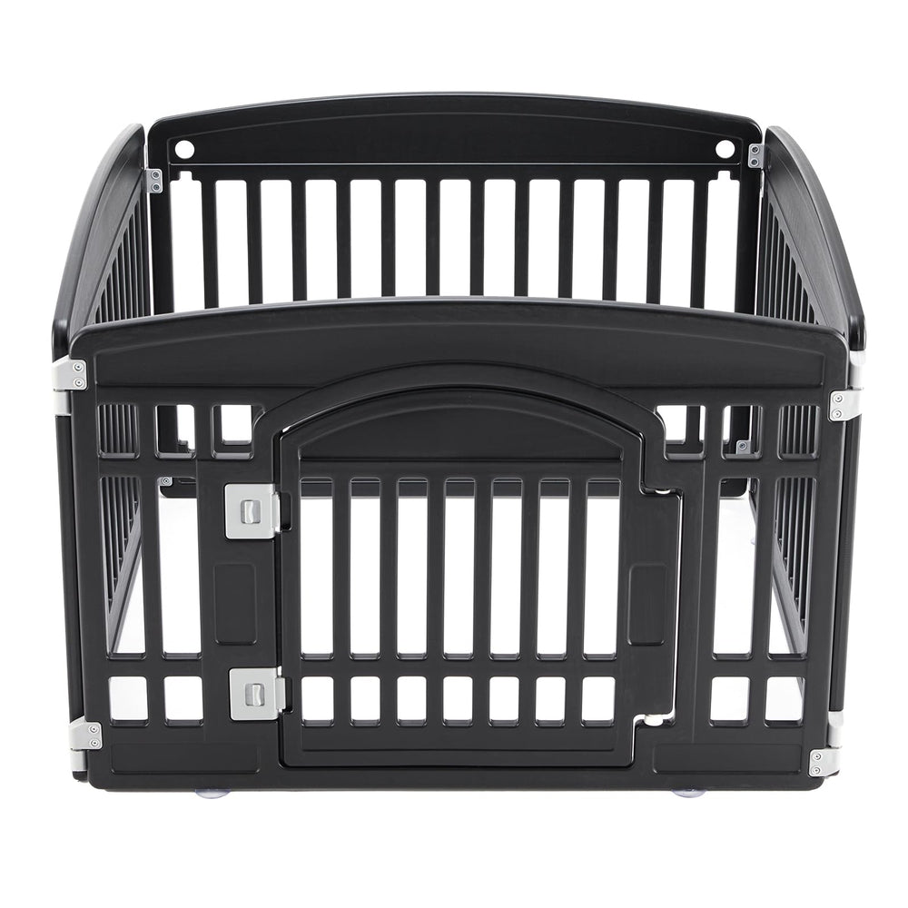 NEWBULIG jaula de juego de 4 paneles para perros, ideal para interiores