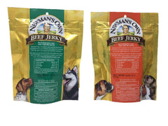 Premios de carne de res con patata dulce para perros, textura sabrosa para masticar.