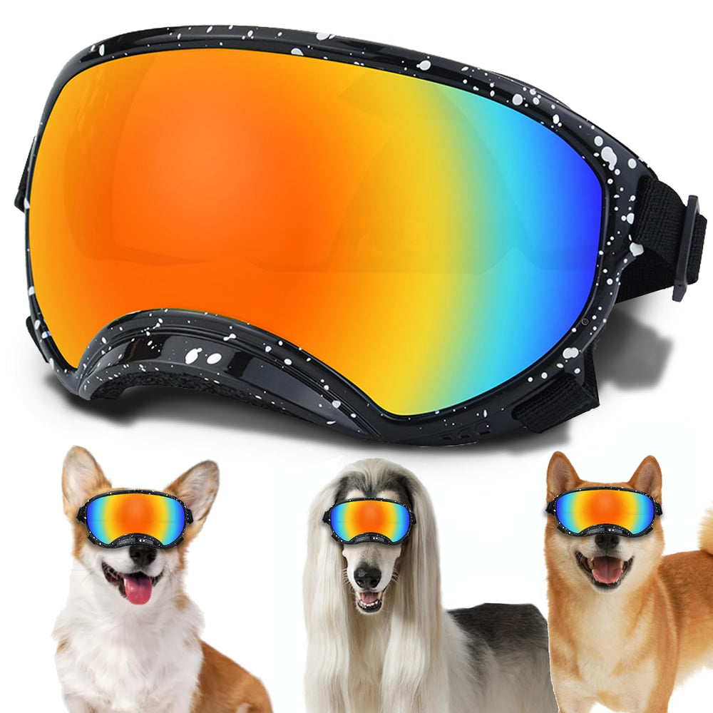 Gafas NICERINC PET para perro mediano con correa ajustable, ajuste seguro durante paseos.