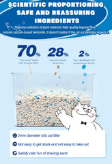 NIKORO Tofu Cat Litter, sin polvo para respiración suave.