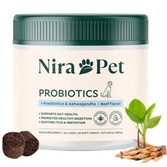 Nira Pet envase 5 en 1 para perro, mejora digestión.