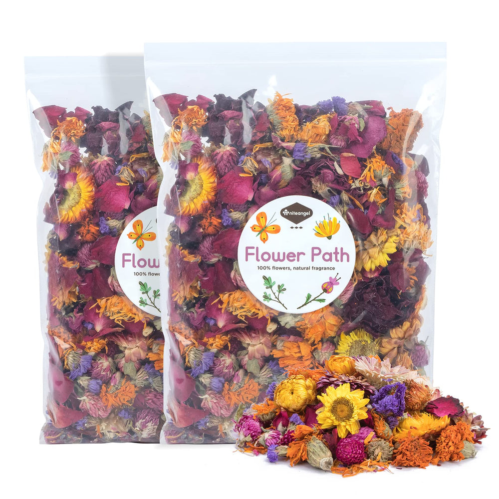 Niteangel flor seca para hamster, embellece jaula con decoración natural