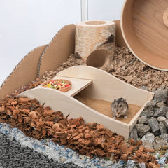 Niteangel baño de arena para hamster, zona de baño separada.
