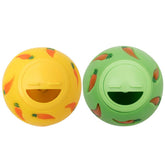 Niteangel Treat Ball pequeña en amarillo y verde para roedores, ideal para juego diario.