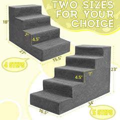 Niubya escalera para perros y gatos, altura de 23 pulgadas, ideal para camas altas.