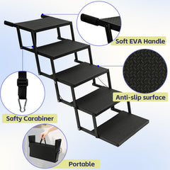 Niubya escalera para perros con altura ajustable, se adapta a múltiples vehículos.