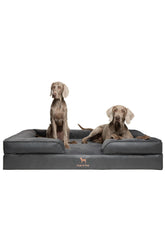 Cama NOAH & PAW gigante XXL muestra base de espuma de memoria para soporte duradero