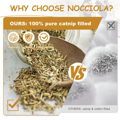 Nocciola juguete hierba gatera blando para gatitos, suave y seguro