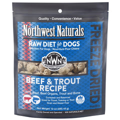 Northwest Naturals, bolsa res-trucha liofilizadas para perros, sabrosa y conveniente.