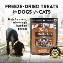 Northwest Naturals higado de bison frizados, envase practico para llevar