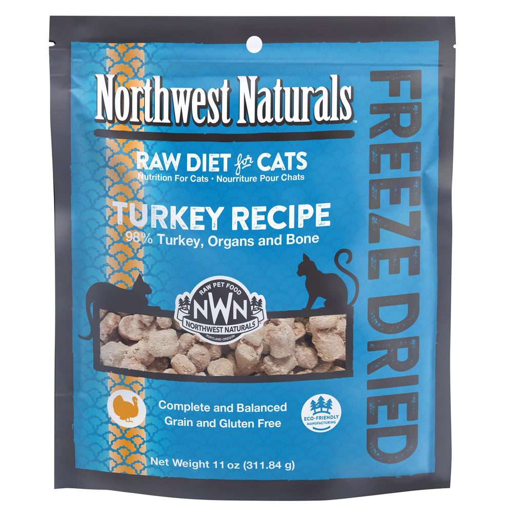 Northwest Naturals: bocados de pavo para gatos, tamaño pequeño para masticar fácilmente.