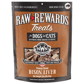 Northwest Naturals, premios crudo higado de bison trozos: sabrosos y nutritivos para perros y gatos