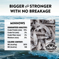 Northwest Naturals Minnow trocitos pequeños para perros y gatos, tentempié natural.