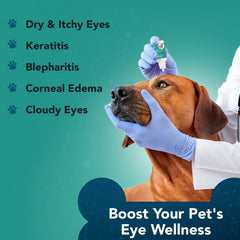 NOVEHA HydraPet: Aloe Vera para calmar ojos sensibles de mascotas.