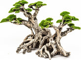 Novelsite Bonsai arbol con musgo falso, centro visual para acuario