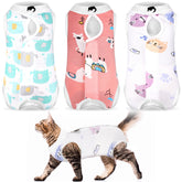 Nuanchu traje de recuperación para gatos, vista frontal, ajuste cómodo para la curación.