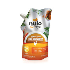 Nulo Freestyle Bouillon d’Os de Poulet – Poche 20oz, apporte saveur et hydratation.