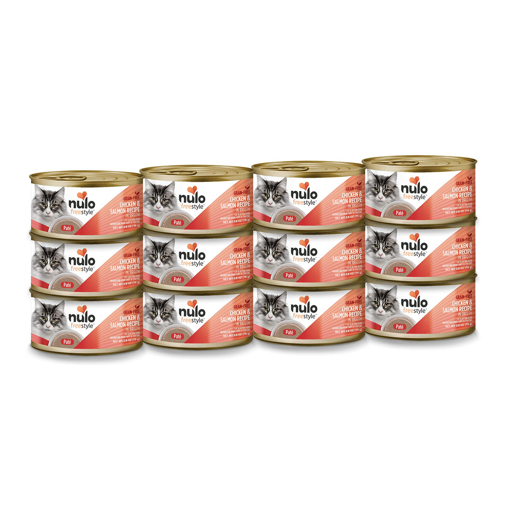 Nulo Freestyle Gato Pate Pollo y Salmón, sabor suave para gatos