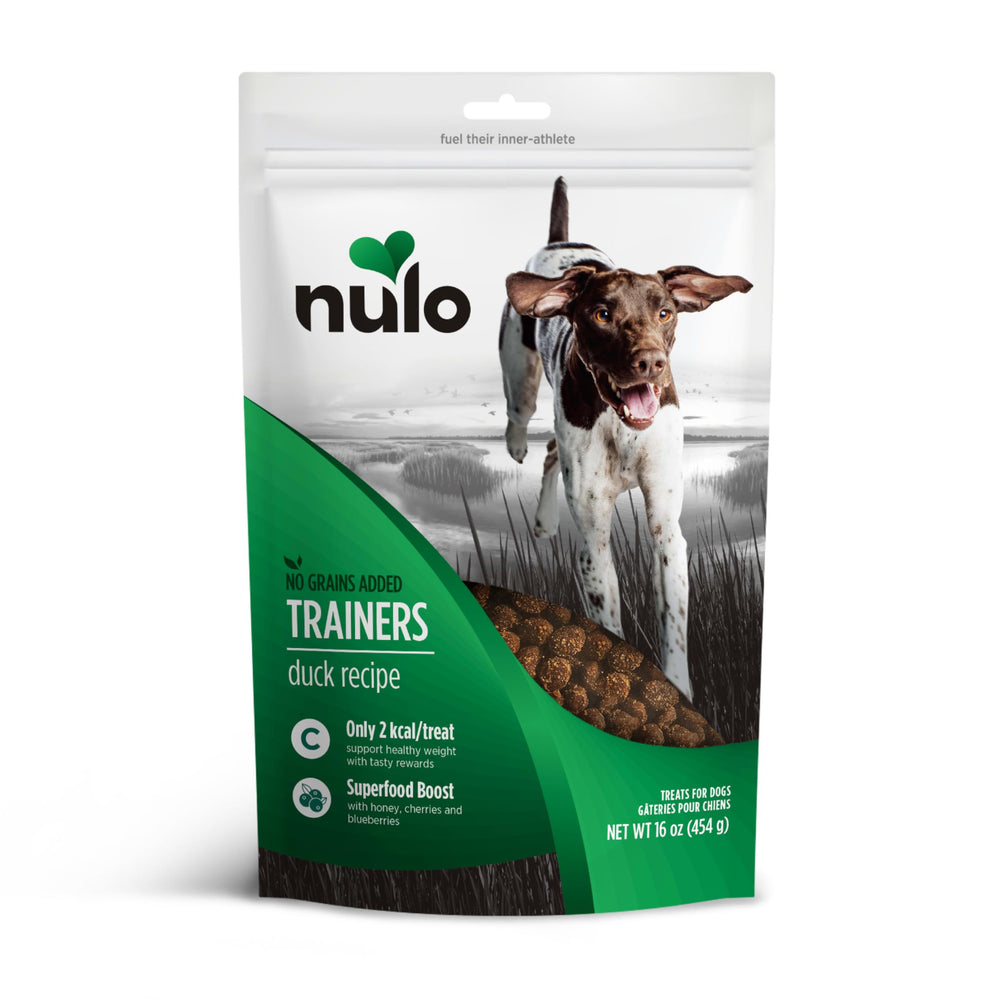 Nulo Trainers Receta de Pato en bolsa de 16 onzas, sabor irresistible para premiar entrenamientos.