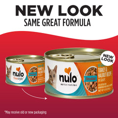Nulo Turkey & Halibut libre de granos, proteína real para gatos