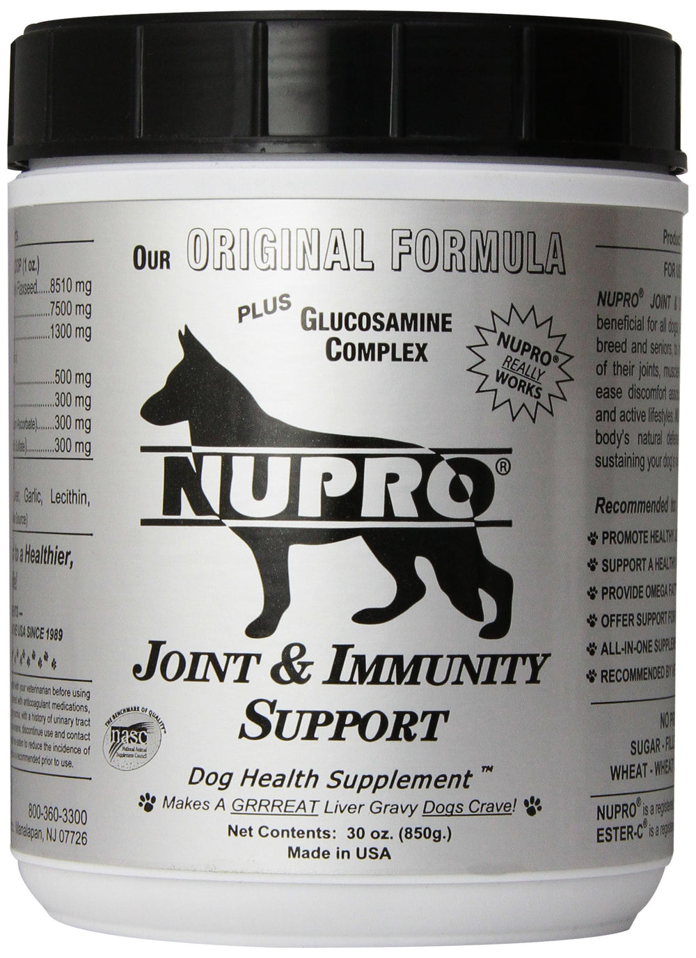 Nupro Soporte Articular, botella de 30 onzas para apoyar articulaciones sanas en perros