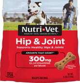 Nutri-Vet galletas para articulaciones de perros grandes con sabor mantequilla de maní.